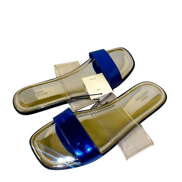 NWT URBAN OUTFITTERS double strap slides size 7 - Picture 1 of 5